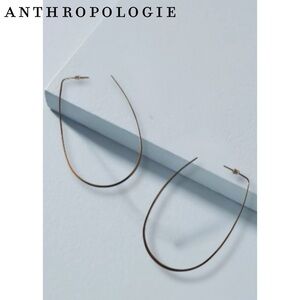 Anthropologie Archery Gold Hoop Earrings